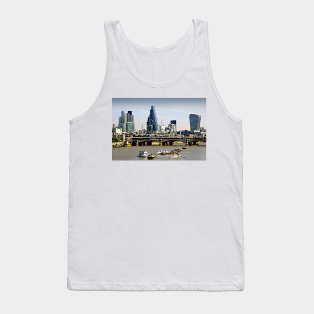 London Cityscape Blackfriars Bridge England Tank Top by AndyEvansPhotos